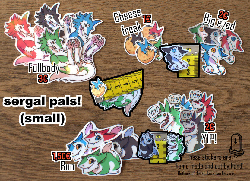 *Small Sergal pals! (rainbow glossy or sparkles) - Price in picture