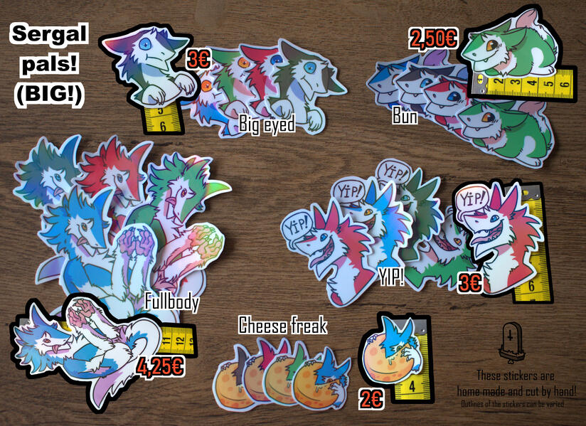 *BIG Sergal pals! (rainbow glossy) - Price in picture